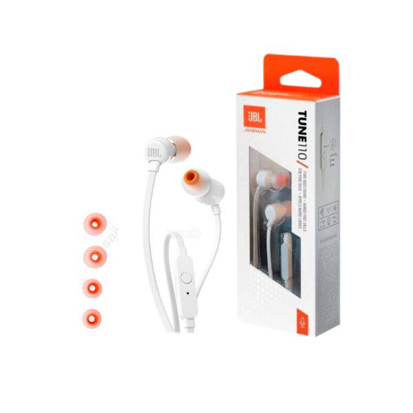 Audifonos Jbl Tune 110 Pure Bass Sound-Hans-Free Calls-White - Imagen 4