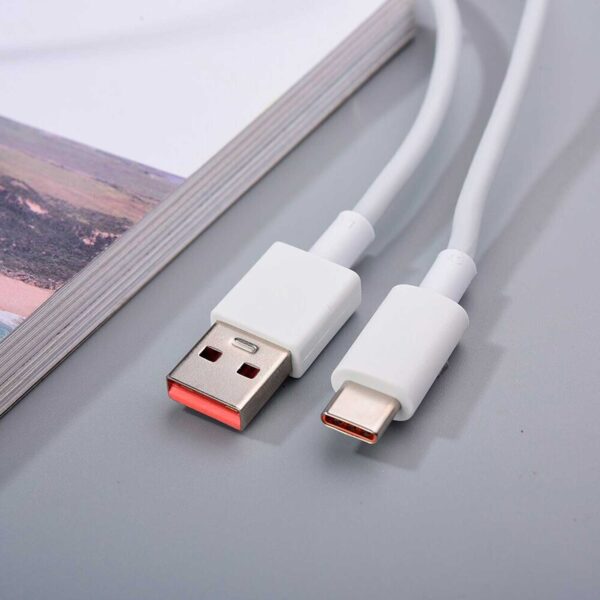Cable De Carga Turbo Para Xiaomi 6A Type-C White - Imagen 5