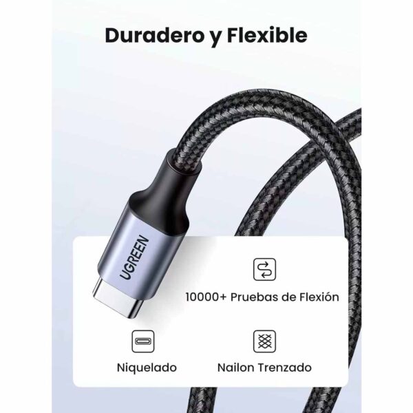 Cable Ugreen de Carga Rápida USB-C a USB-C US261 50150 - Imagen 3