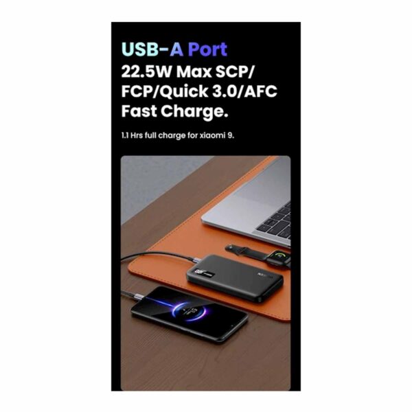 Power Bank Ugreen Carga Rapida Pantalla Digital 10000mAh 20W Negro Pb311 25742 - Imagen 2