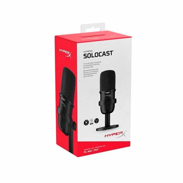 Microfono Streaming Hyper X Microphone Solocast Black M90462-001 - Imagen 5