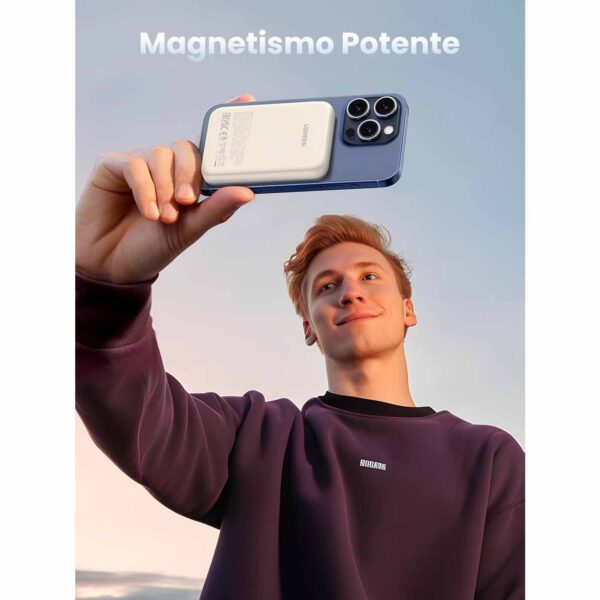 Power Bank Ugreen Nexode 10000Mah Magnetic Wireless 20W Beige Pb760 35341 - Imagen 2