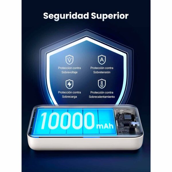 Power Bank Ugreen Nexode 10000Mah Magnetic Wireless 20W Beige Pb760 35341 - Imagen 6