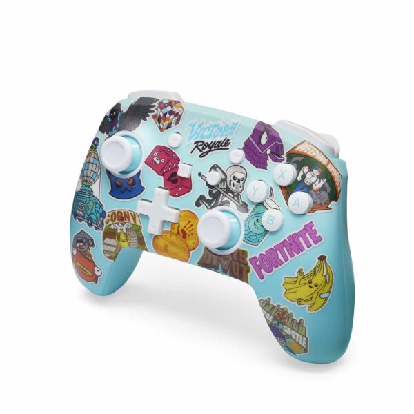 Mando Pro PowerA Wireless Nintendo Switch Fortnite Sticker Mania - Imagen 3