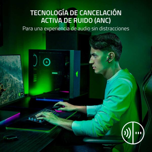 Audifono Razer Hammerhead Hyperspeed Wireless Usb-C/Bt Ed.Xb Chroma Black/Green - Imagen 3