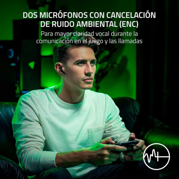 Audifono Razer Hammerhead Hyperspeed Wireless Usb-C/Bt Ed.Xb Chroma Black/Green - Imagen 4
