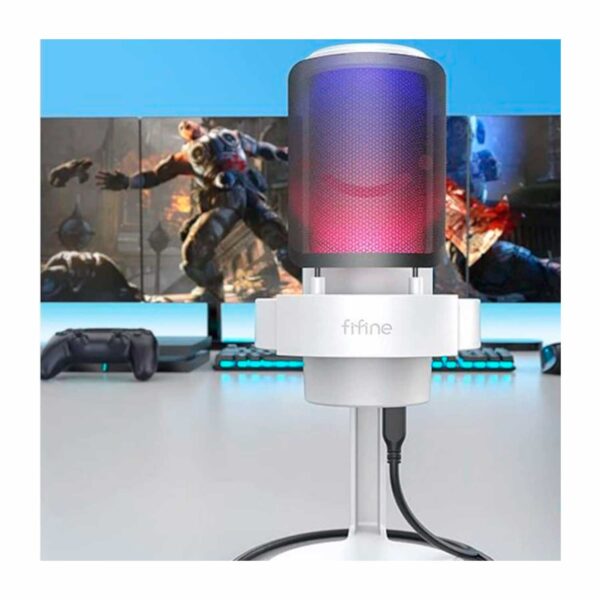 Microfono Game Fifine Ampligame A8 White - Imagen 2