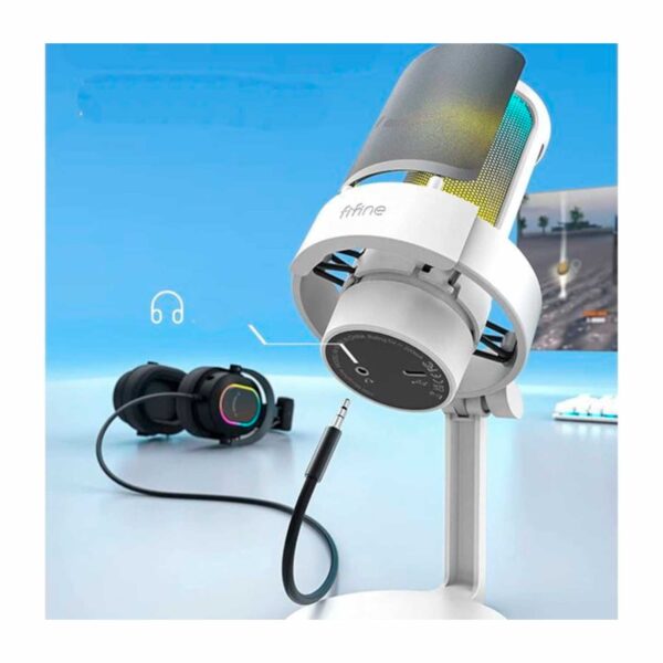 Microfono Game Fifine Ampligame A8 White - Imagen 3