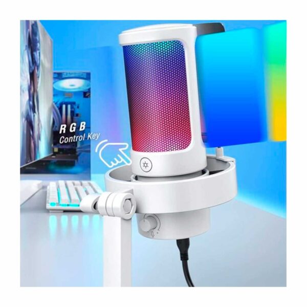 Microfono Game Fifine Ampligame A8 White - Imagen 5