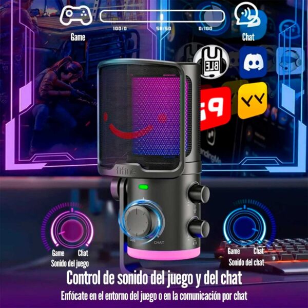 Microfono Gamer Fifine Tam6 Con Brazo Black - Imagen 4