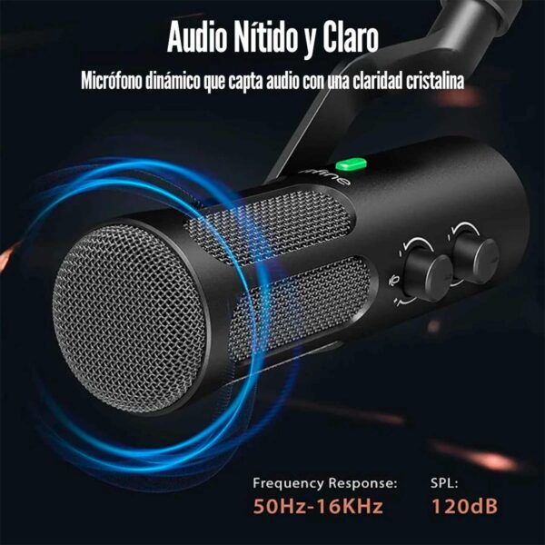 Microfono Gamer Fifine Amplitank Tank 3 Black - Imagen 5
