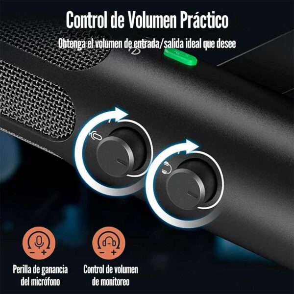 Microfono Gamer Fifine Amplitank Tank 3 Black - Imagen 6