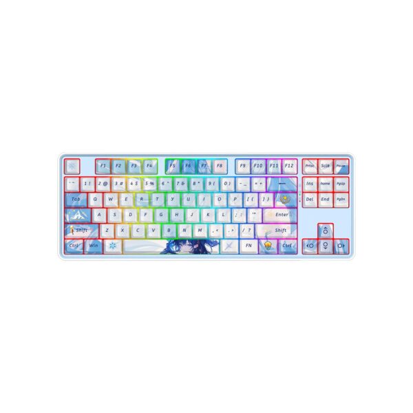 Teclado Gamer Redragon Star Blade Rgb Pro Wireless English K707Ak Blue Anime