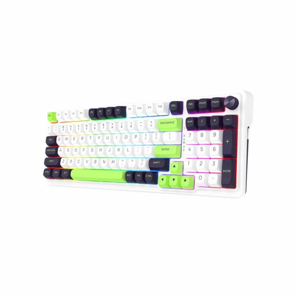 Teclado Gamer Redragon Eisa K686Wgb Rgb Max Wireless English Green - Imagen 3
