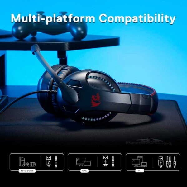 Audifono Gamer Redragon Cronus H211 Rgb Black - Imagen 4