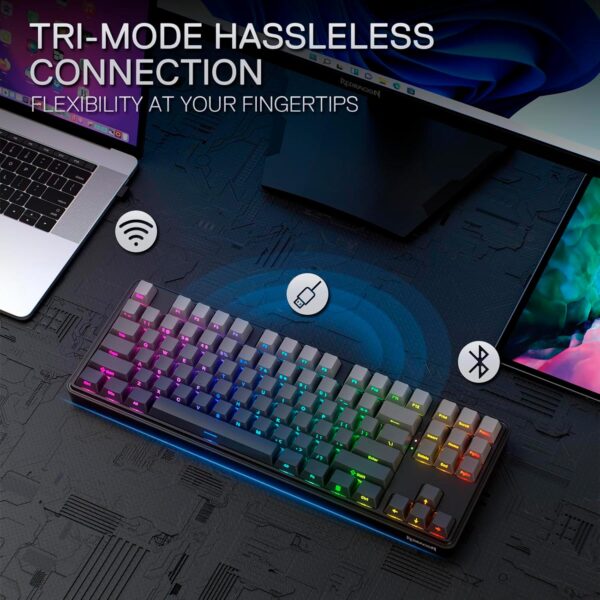 Teclado Gamer Redragon Star Blade Rgb Pro Wireless English K707 Black Degraded - Imagen 3
