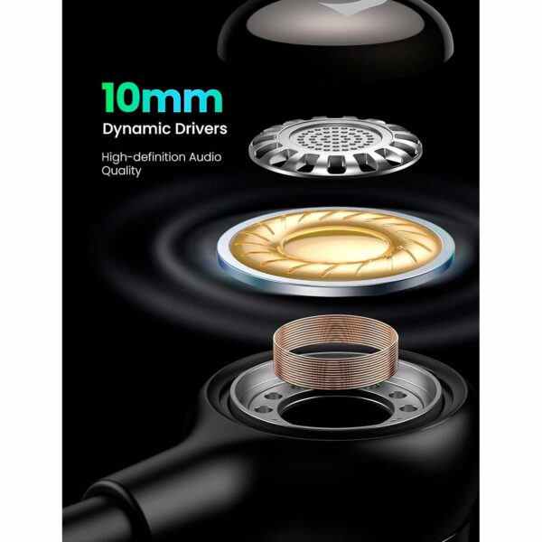 Audifonos Alambricos Ugreen USB-C In-Ear Con Microfono Negro EP103-30638 - Imagen 2