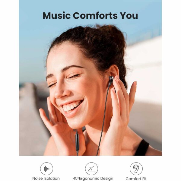 Audifonos Alambricos Ugreen USB-C In-Ear Con Microfono Negro EP103-30638 - Imagen 5