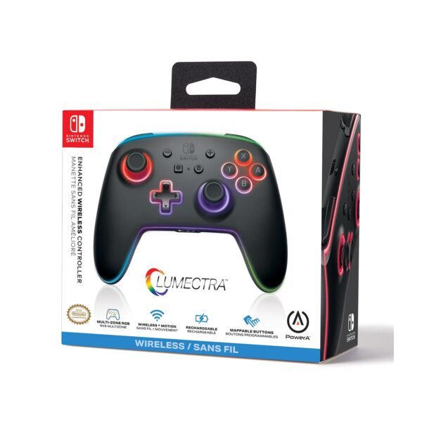 Mando Pro PowerA Wireless Nintendo Switch with Lumectra Black Led - Imagen 5