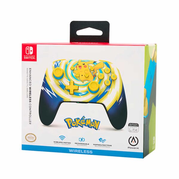 Mando Pro PowerA Wireless Nintendo Switch Pikachu Vortex - Imagen 6