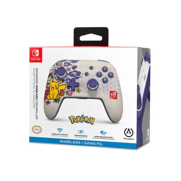 Mando Pro PowerA Wireless Nintendo Switch Pikachu Blossom - Imagen 6