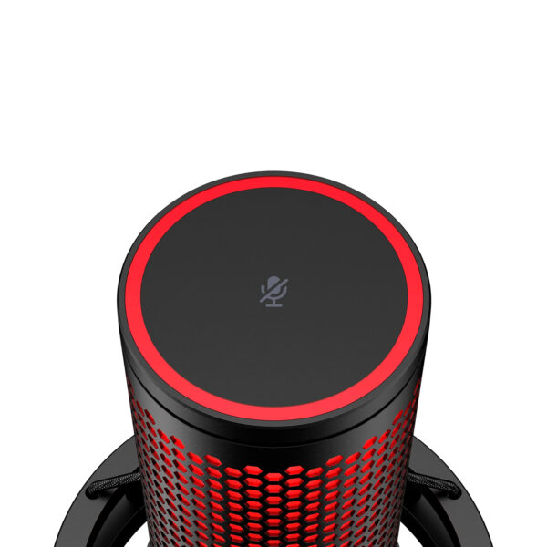 Microfono Gamer HyperX Alambrico Quadcast 2 USB Iluminacion Negro - Imagen 4