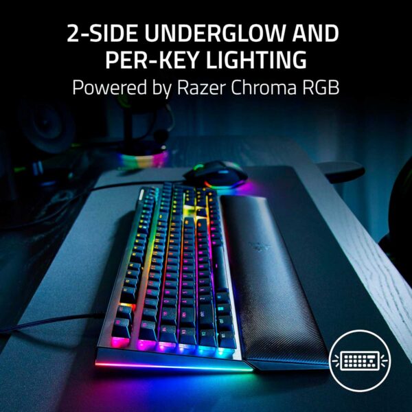 Teclado Gamer Razer Blackwidow V4 Mechanical Us Switch Yellow Chroma Black - Imagen 3