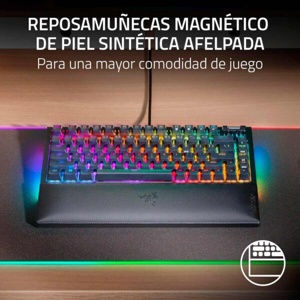 Teclado Gamer Razer Blackwidow V4 75% Mechanical Us Switch Orange Chroma Black - Imagen 6