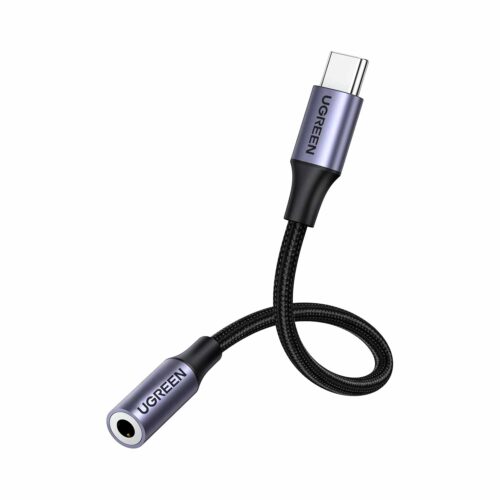 Adaptador Ugreen Audio USB-C a Jack 3.5mm Hembra 10Cm Gris AV142-30632