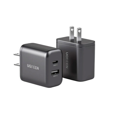 Cargador Ugreen 20W 2 Puertos Carga Rapida X227 45303 Negro