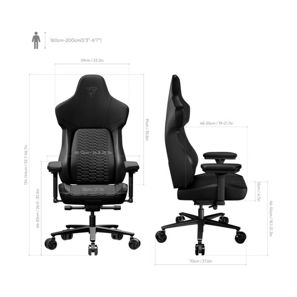 Silla Gamer ThunderX3 Core Racer Black - Imagen 4