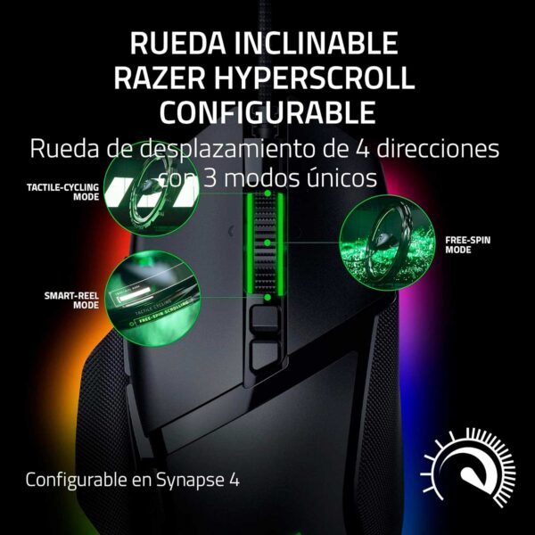 Mouse Gamer Razer Basilisk V3 35k DPI Switch Optico 90M 11 Zonas Chroma Black - Imagen 2