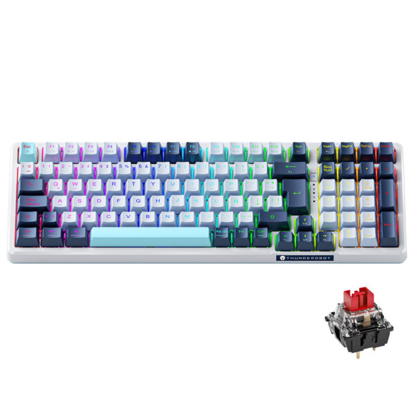 Teclado Gamer Thunderobot Mecanico Con Cable K98 SP Blue Switch Outemu Red Led-RGB