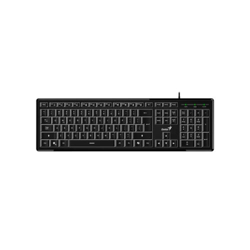 Teclado Genius Slimstar 820 Retroiluminado Con Cable AI Copilot Sp Negro
