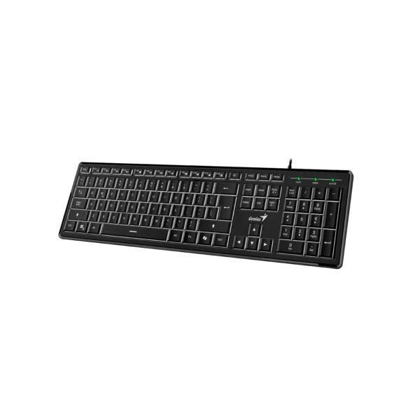 Teclado Genius Slimstar 820 Retroiluminado Con Cable AI Copilot Sp Negro - Imagen 2