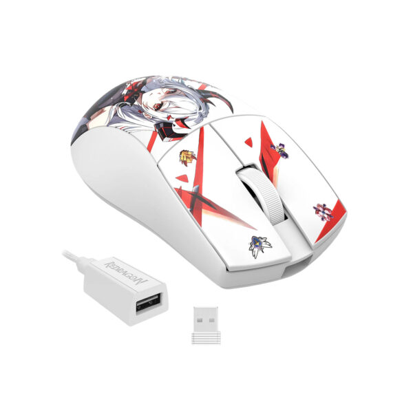 Mouse Gamer Redragon K1Ng Pro (1K Hz) Wireless Anime White - Imagen 2