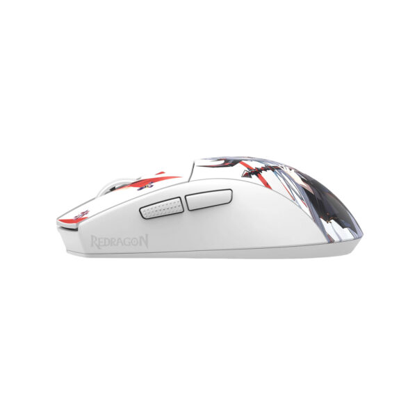 Mouse Gamer Redragon K1Ng Pro (1K Hz) Wireless Anime White - Imagen 4