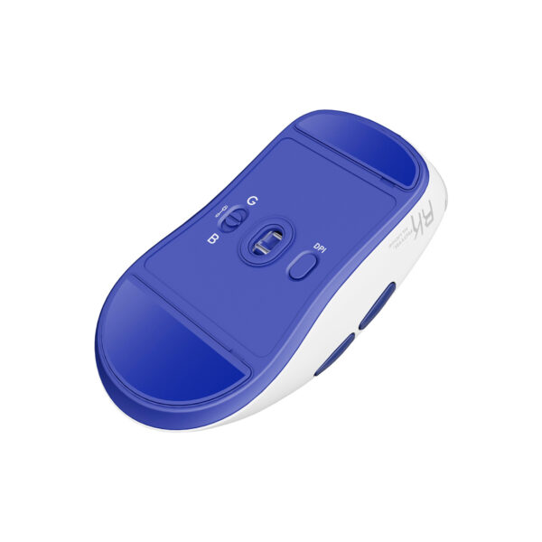 Mouse Gamer Royal Kludge M30-Paw 12000 Dpi Wireless BT White Blue - Imagen 5