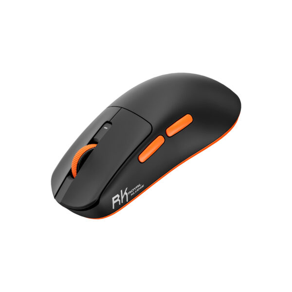 Mouse Gamer Royal Kludge M30-Paw 12000 Dpi Wireless BT Black Orange - Imagen 2