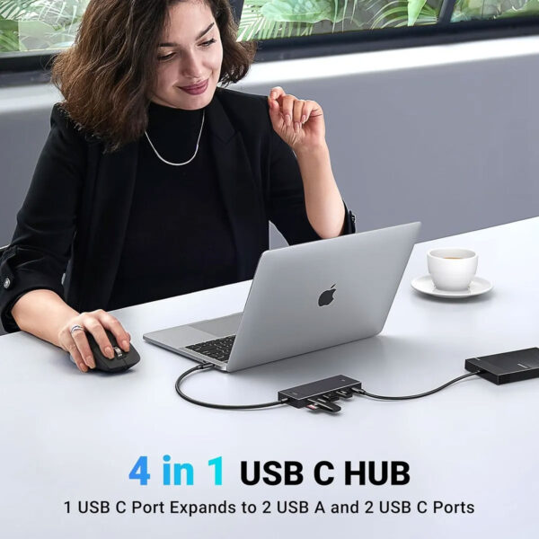Hub Ugreen 4 En 1 Puertos 2x USB-C 3.2 2x USB-A 3.0 TD CM806-35583 - Imagen 5