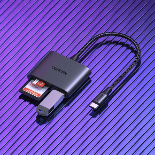 Lector de Tarjetas Ugreen 3 en 1 USB-C Type C a USB SD TF 80798 - Imagen 5