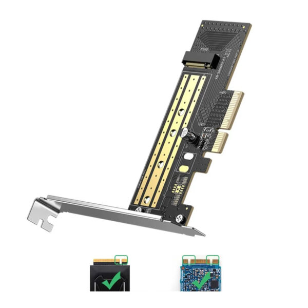Adaptador De Tarjeta M.2 Sata + M.2 Nvme - Pcie 3.0 X4 Ugreen 70504 - Imagen 3