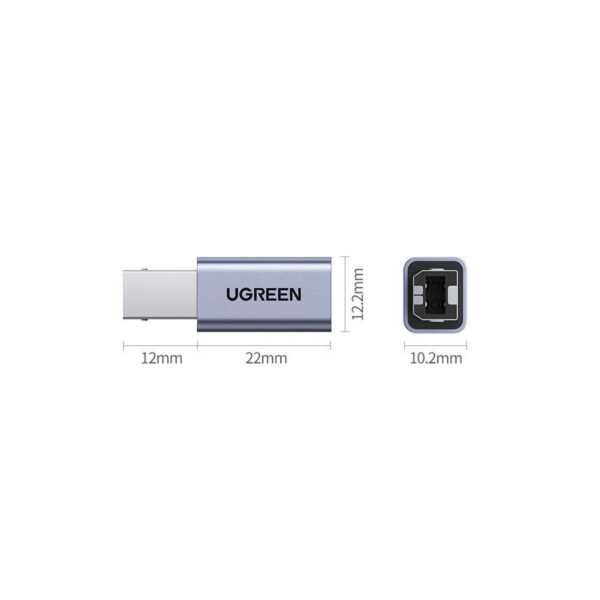 Adaptador Ugreen USB-C a USB 2.0 Tipo B US382 para Impresora - 20120 - Imagen 6