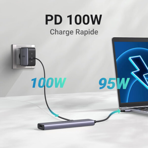 Hub Ugreen 5 en 1 USB-C a HDMI/USB PD 100W CM136-70495 - Imagen 3