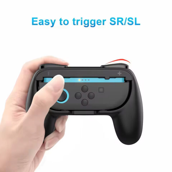 Handgrip KJH Para Joy Con Nintendo Switch 2 Negro - Imagen 4