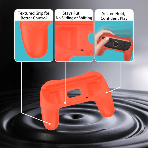 Handgrip KJH Para Joy Con Nintendo Switch 2 Rojo - Imagen 2