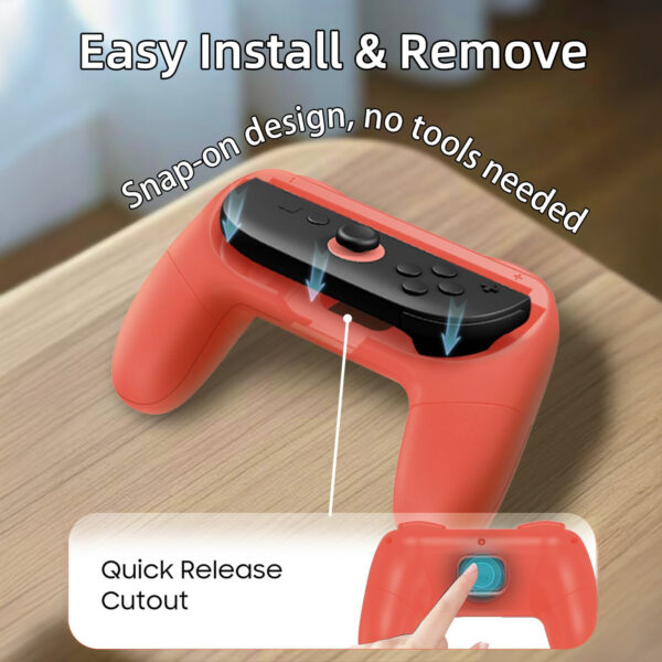 Handgrip KJH Para Joy Con Nintendo Switch 2 Rojo - Imagen 3