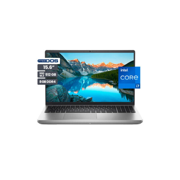 Laptop Dell Inspiron 3520 15.6" FHD IPS Core i7-1255U 8GB RAM DDR4 512GB SSD Platinum Silver