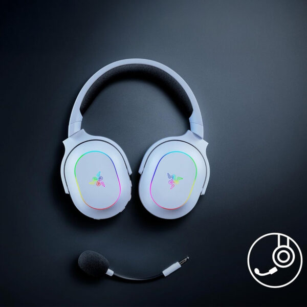 Audifonos Gamer Razer Barracuda X 70H Smartswitch Bluetooth Chroma RGB Blanco - Imagen 5