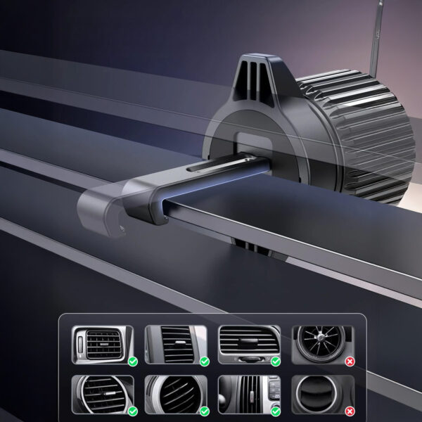 Cargador Magnetico para Carro Ugreen iPhone 15 Magsafe Soporte Giro CD345 25925 Negro - Imagen 4